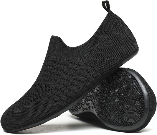 QZKDM Lightweight Slip on Grip Indoor House Slippers Barefoot Non Slip Home Exercise Yoga Shoes for Men Women