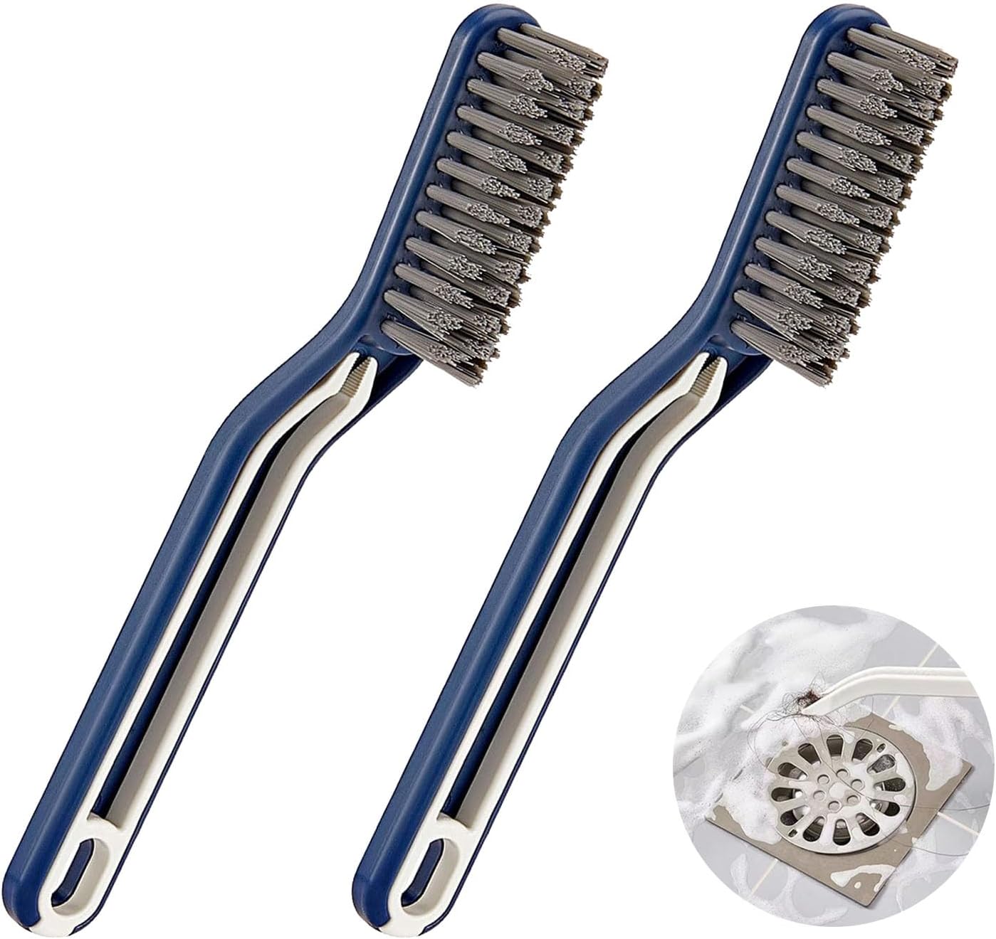 Crevice Cleaning Brush,Spring Cleaning 0rganization Multifunctional Grout Cleaning Supplies, Cleaning Tools for Household, Kitchen, Bathroom, Window, Vehicle, Faucets, Toilet (Blue)