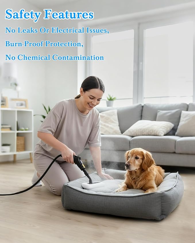 Handheld Cleaning System with Adjustable Power Levels, Large Tank Capacity and Multi-Surface Use for Home and Car Care