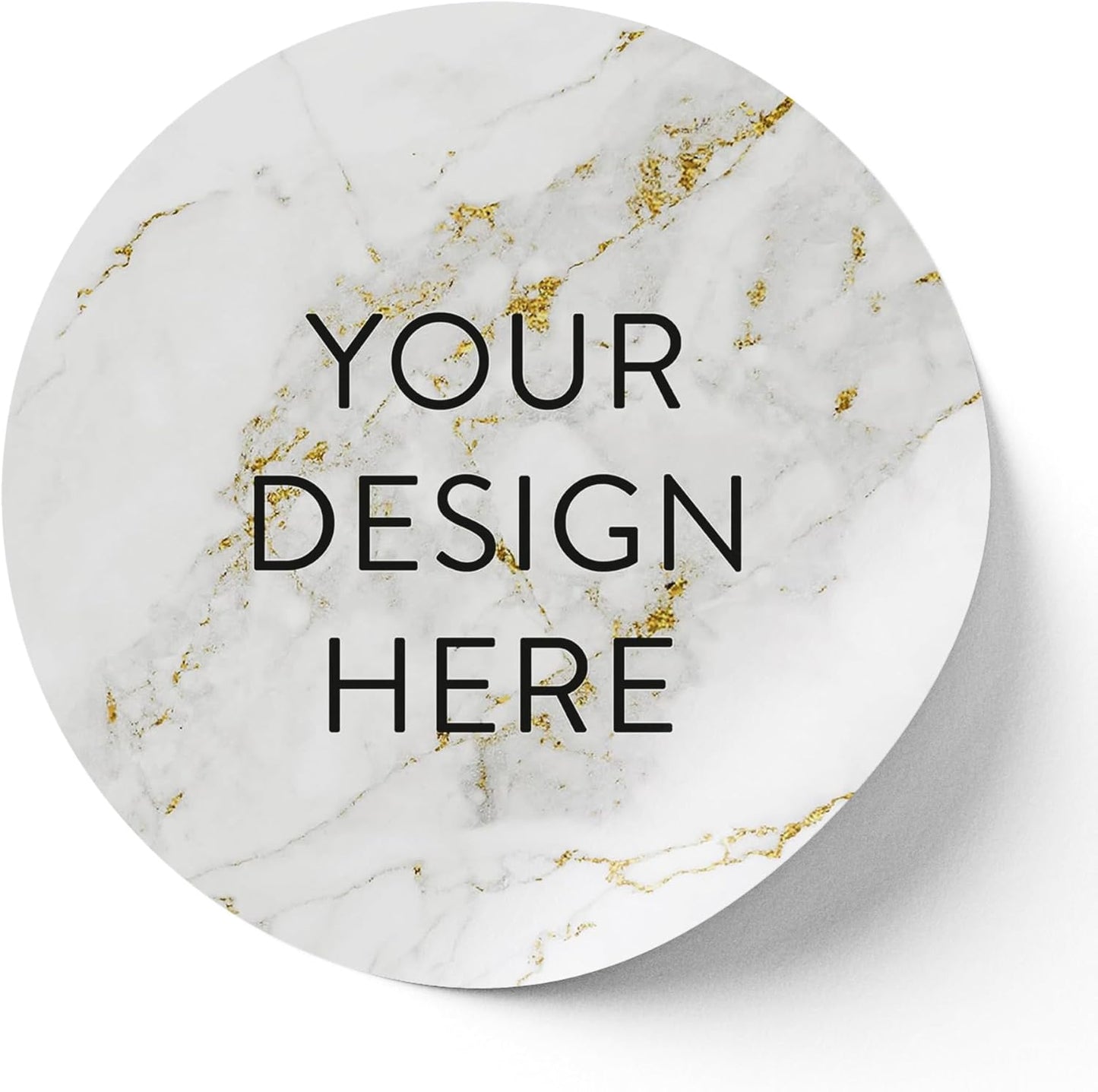 5-1000 Custom Vinyl Stickers - Upload Your own Image, Text, Design, Logo - Personalized Logo Labels for Handmade, Packaging, Bottle, Jars, Candle, Brand Stickers (Gold Marble, 2x2)