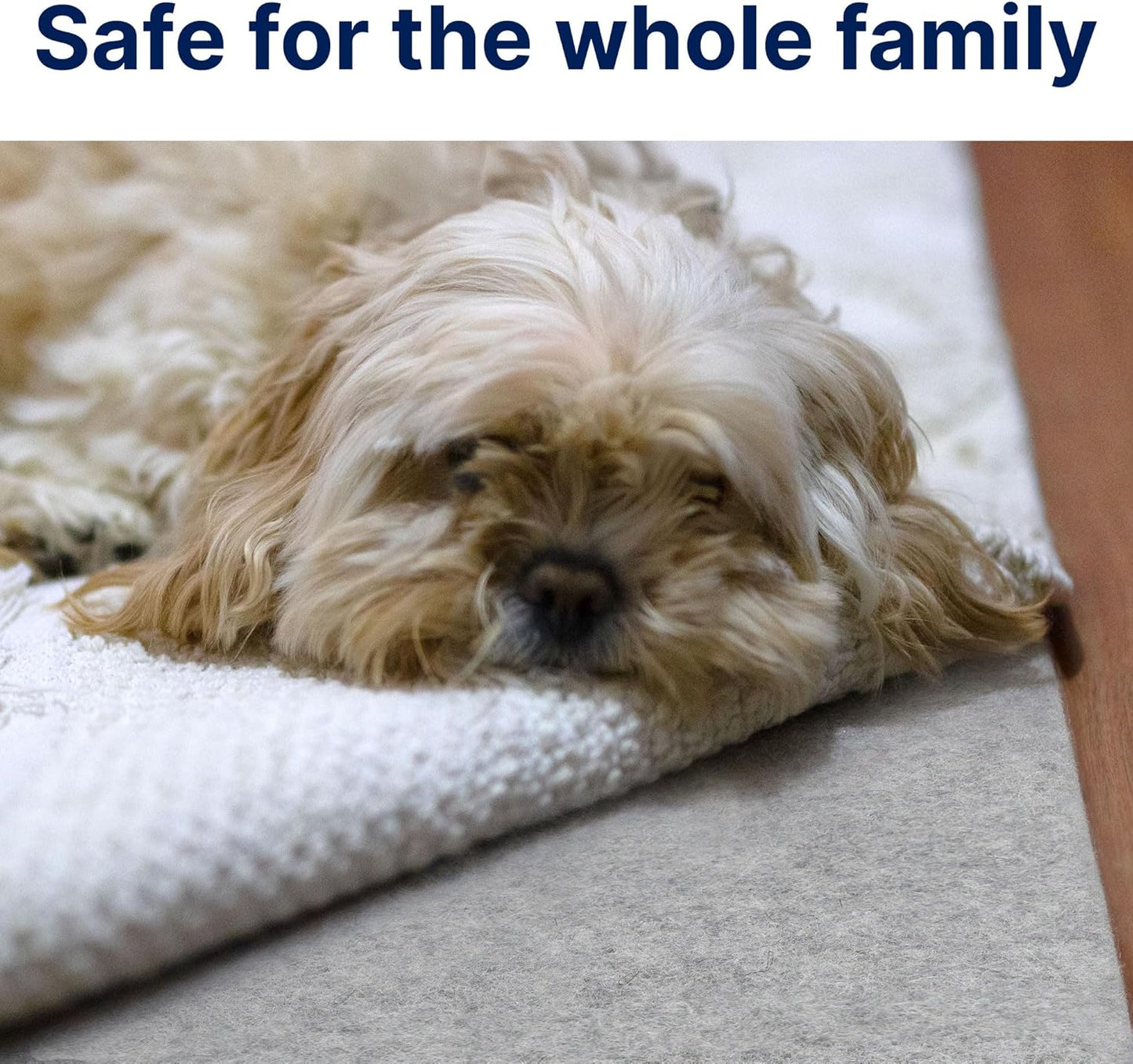 RUGPADUSA - Eco-Plush - 8' Square - 1/2" Thick - 100% Felt - Luxurious Cushioned Rug Pad - Available in 3 Thicknesses, Many Custom Sizes