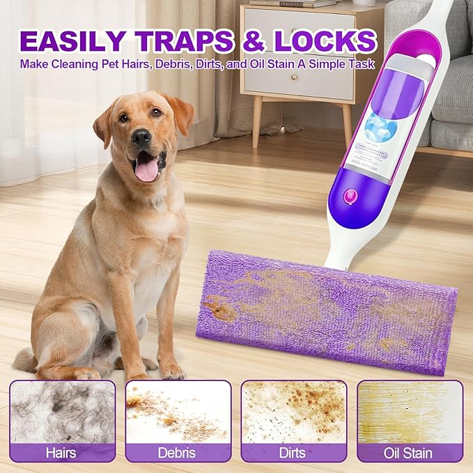 Orighty Reusable Mop Pads for Swiffer PowerMop, 10 Pack Power Mop Pads Refills for 13 ''-15 '' Spray Mop, Microfiber Mop Pads Refills for Multi-Surface Floor, Machine Washable