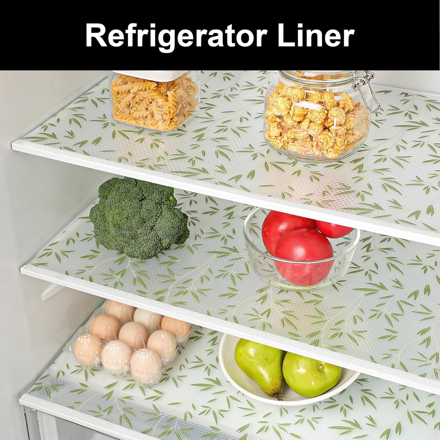 Cooyes Shelf Liner Drawer Liners, Shelf Liners for Kitchen Cabinets, Non-Adhesive Cabinet Liner, EVA Waterproof Non-Slip Refrigerator Liners for Kitchen Drawers