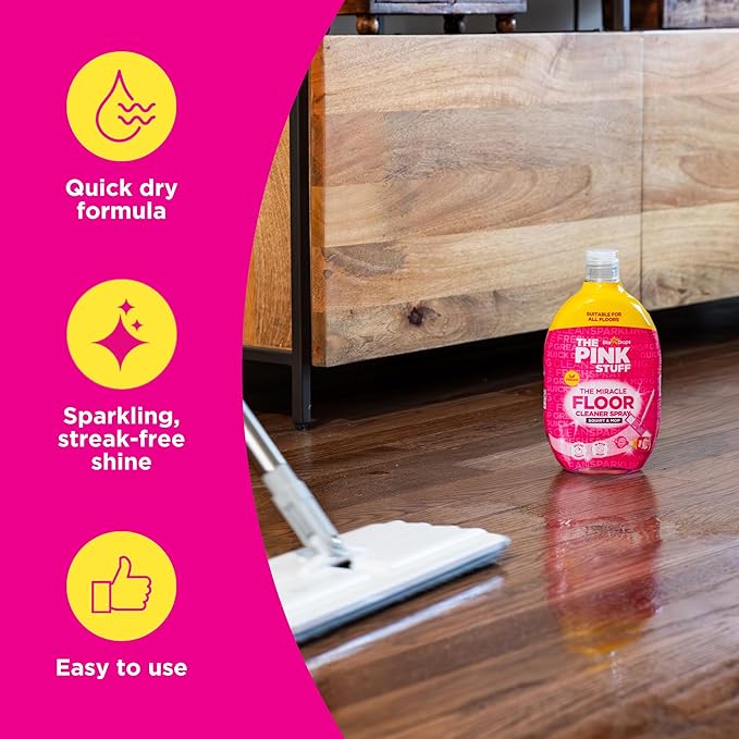 Stardrops - The Pink Stuff - The Miracle Floor Cleaner Spray - Squirt and Mop, (Pack of 4)