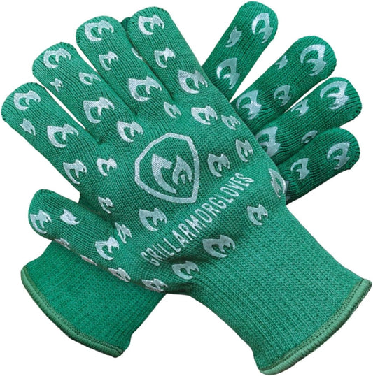 Grill Armor Oven Gloves 932°F Extreme Heat & Cut Resistant Oven Mitts with Fingers for BBQ, Cooking, Grilling, Baking – Accessory for Smoker, Cast Iron, Fire Pit, Camping, Fireplace, Griddle & More