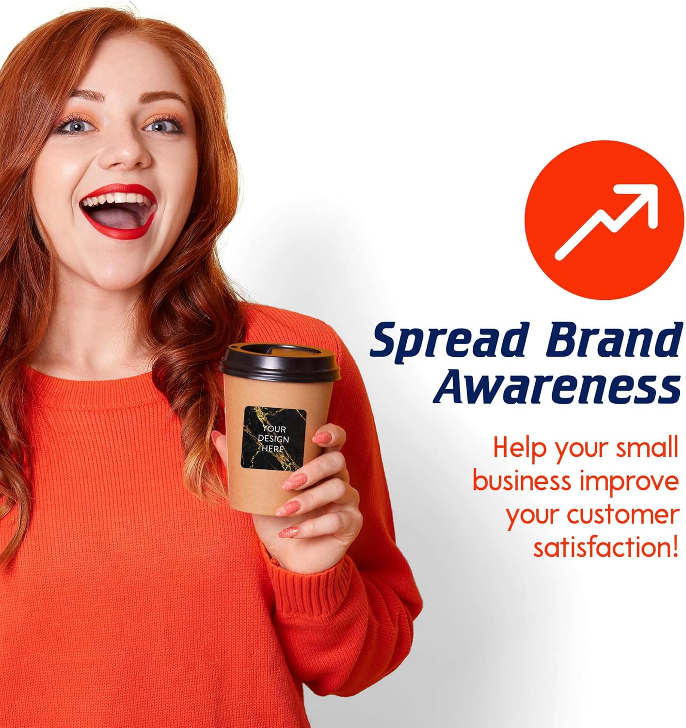 100 Custom Vinyl Stickers - Upload Your own Image, Text, Design, Logo - Personalized Logo Labels for Handmade, Packaging, Bottle, Jars, Candle, Brand Stickers (Black Gold Marble, 3x3 Square)