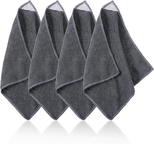 4 Pack Magnetic Cleaning Cloth Microfiber Dry Erase Eraser Board Cleaner Washable Whiteboard Cleaning Cloth Erasers for Blackboards Chalkboards Glassboards Home Office Gray 9.5'' x 9.5''