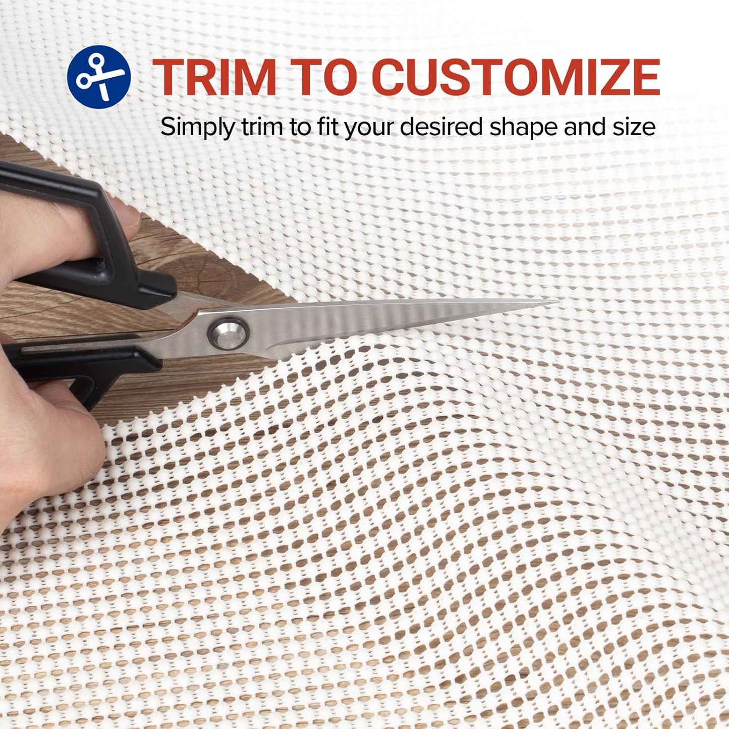 Non-Slip Rug Pad Gripper 2.5x8 Feet, Anti Skid Mat for Under Area Rugs, Keeps Rugs in Position and Safe, Thick Cushioned Carpet Pad for Hardwood Floors Protection