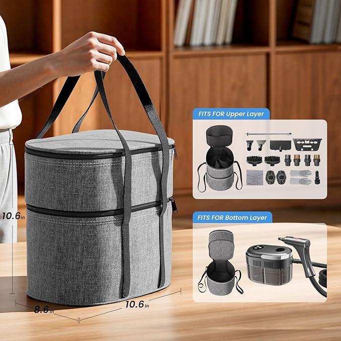Steam Cleaner,15s Heat-Up,1.5L Tank,6-Level Adjustable Handle,Steamer for Cleaning,Portable Steamer for Cleaning with 20PCS Accessories,Steam Cleaner for Home,Car