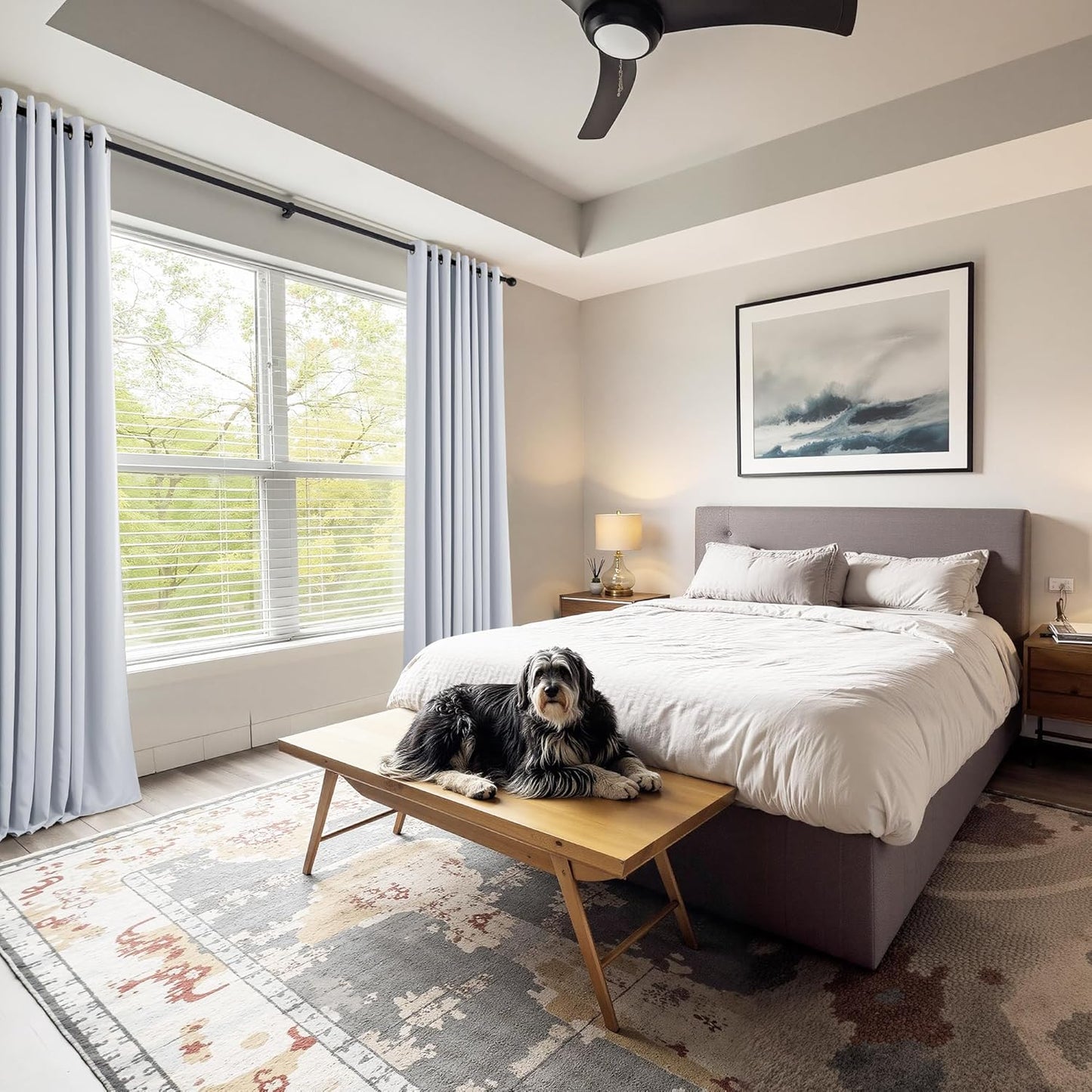 PONY DANCE White Room Darkening Curtains for Living Room 2 Panels Set, 42" W x 64" L, Thermal Insulated Light Blocking (Reduce 50%-60% Sunlight), Window Treatments Drape for Bedroom Privacy Protection