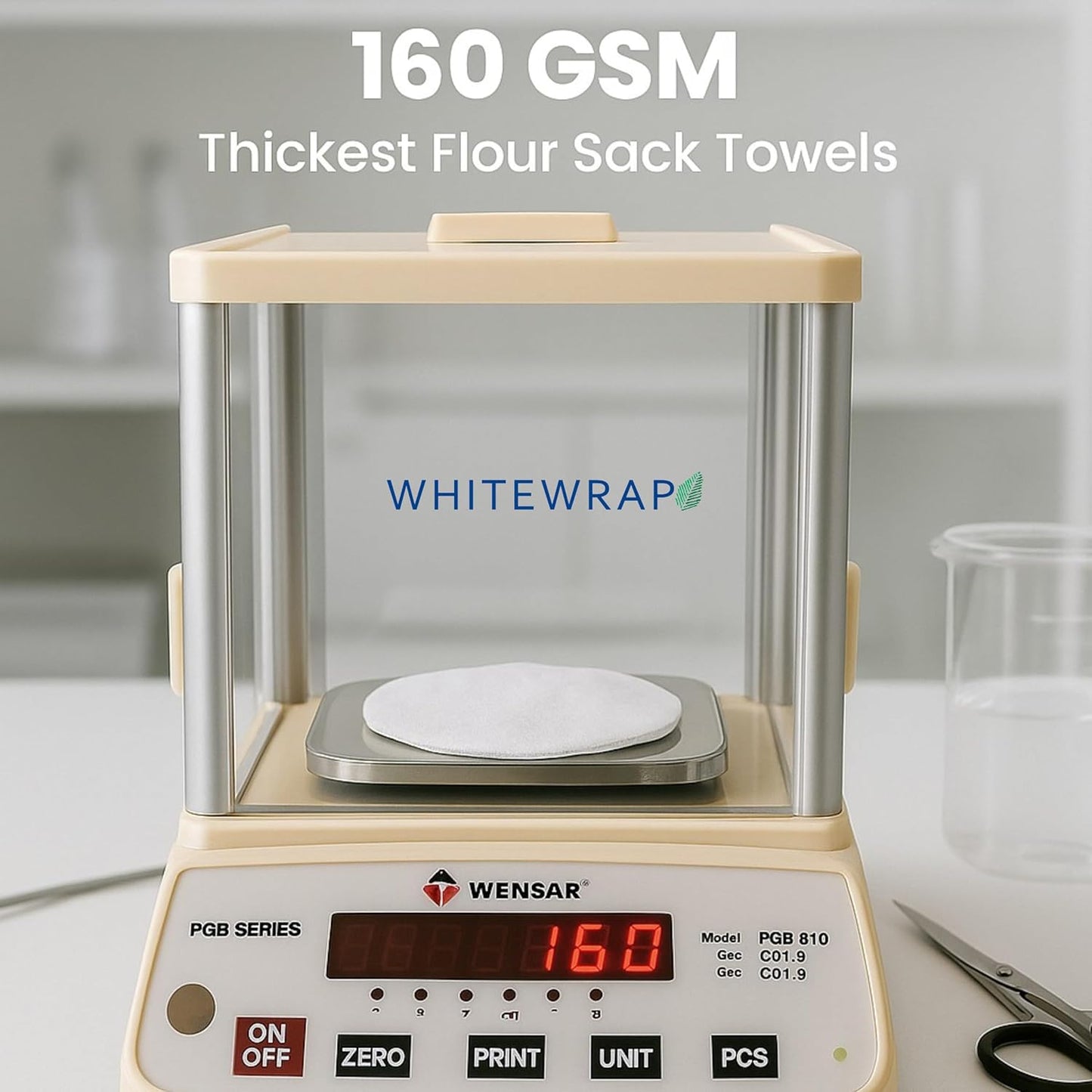 WHITEWRAP Flour Sack Towels| Tea Towel for Crafts| Kitchen Dish Cotton Blank Towel for Embroidery|Baking Bread Proofing Linen Cover| Thick Absorbent Quick Dry| 3Pack 28"x28" Natural