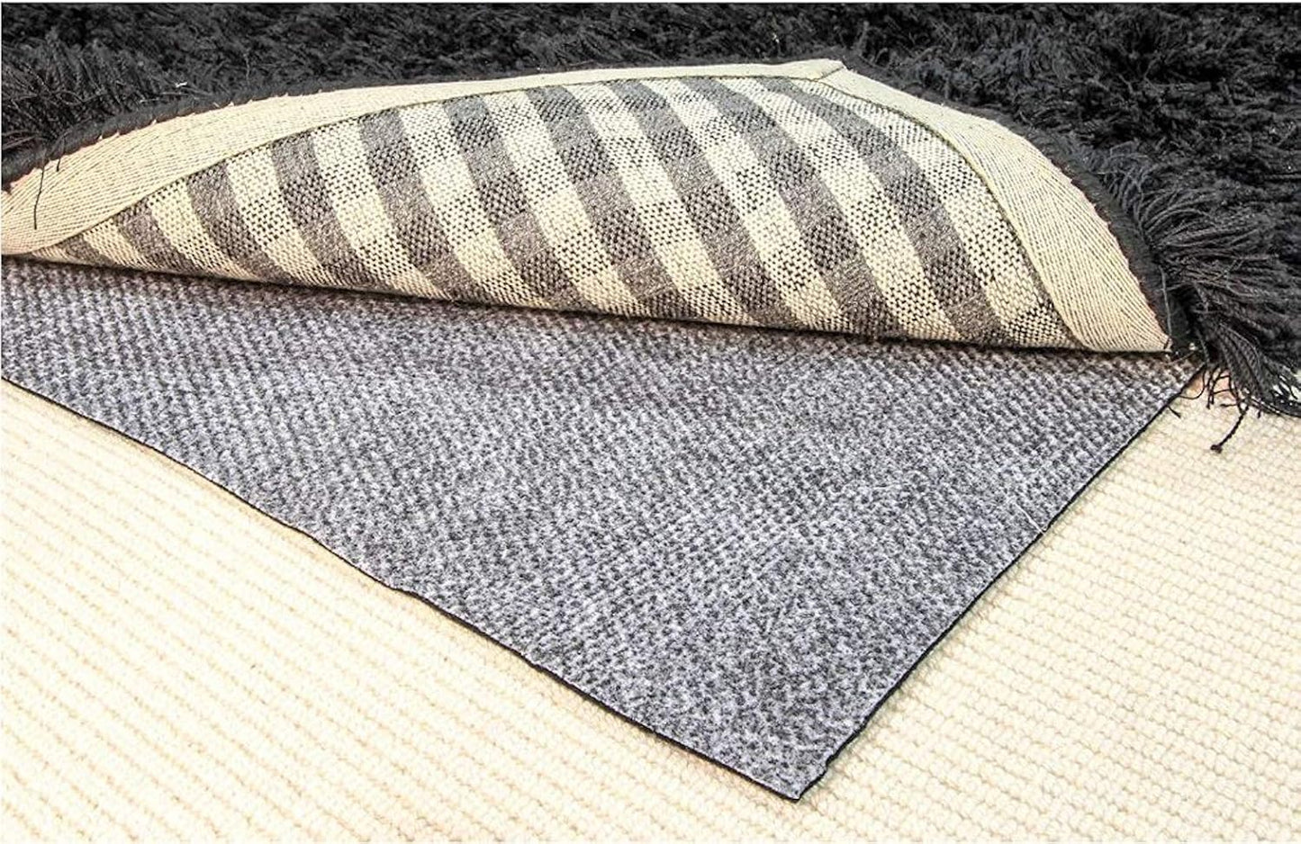 Hold-a-Rug Plush 3' x 12' Nonskid, Nonslip Rug Pad, Reversible Gripper, ¼ Thick, Safe for All Floors and Carpet, Keep Area Rugs Secure