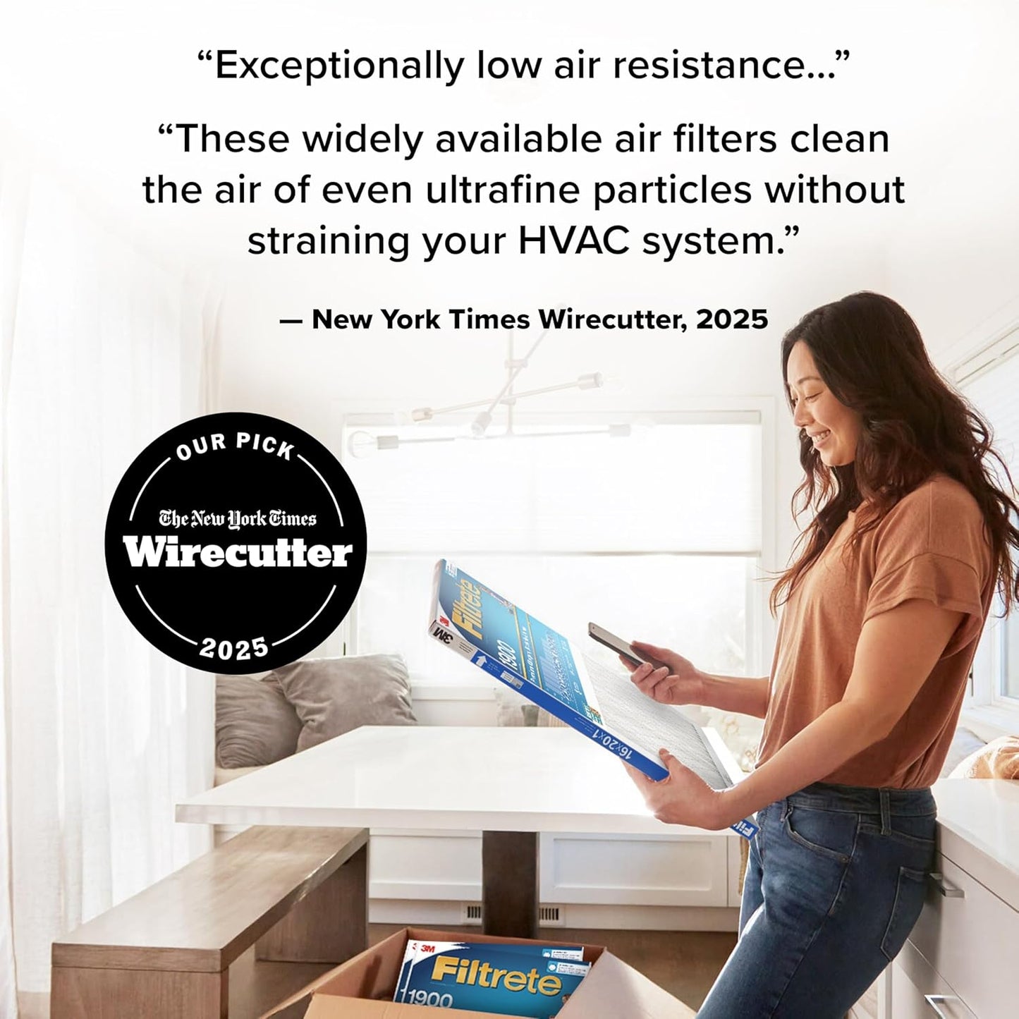Filtrete 19.875x21x1 AC Furnace Air Filter, MERV 13, MPR 1900, Premium Allergen, Bacteria & Virus Filter, 3-Month Pleated 1-Inch Electrostatic Air Cleaning Filter, 6-Pack