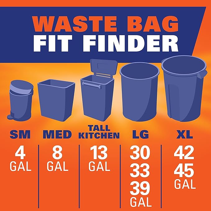 Hefty Ultra Strong 13 Gallon Trash Bags, Tall Kitchen Trash Bags 13 Gallon Size, Resist Leaks, Punctures, and Rips, Continuous Odor Control, White, Fabuloso Scent, 50 Bags