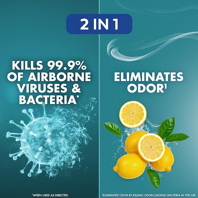 Lysol Air Sanitizer Spray with Bacterial Odor Eliminator for Home & Office, Sanitizing Air Spray, Air Freshener Alternative, Simple Fresh + Cotton Blossom + Lavender Sky, 10 oz (Pack of 3)