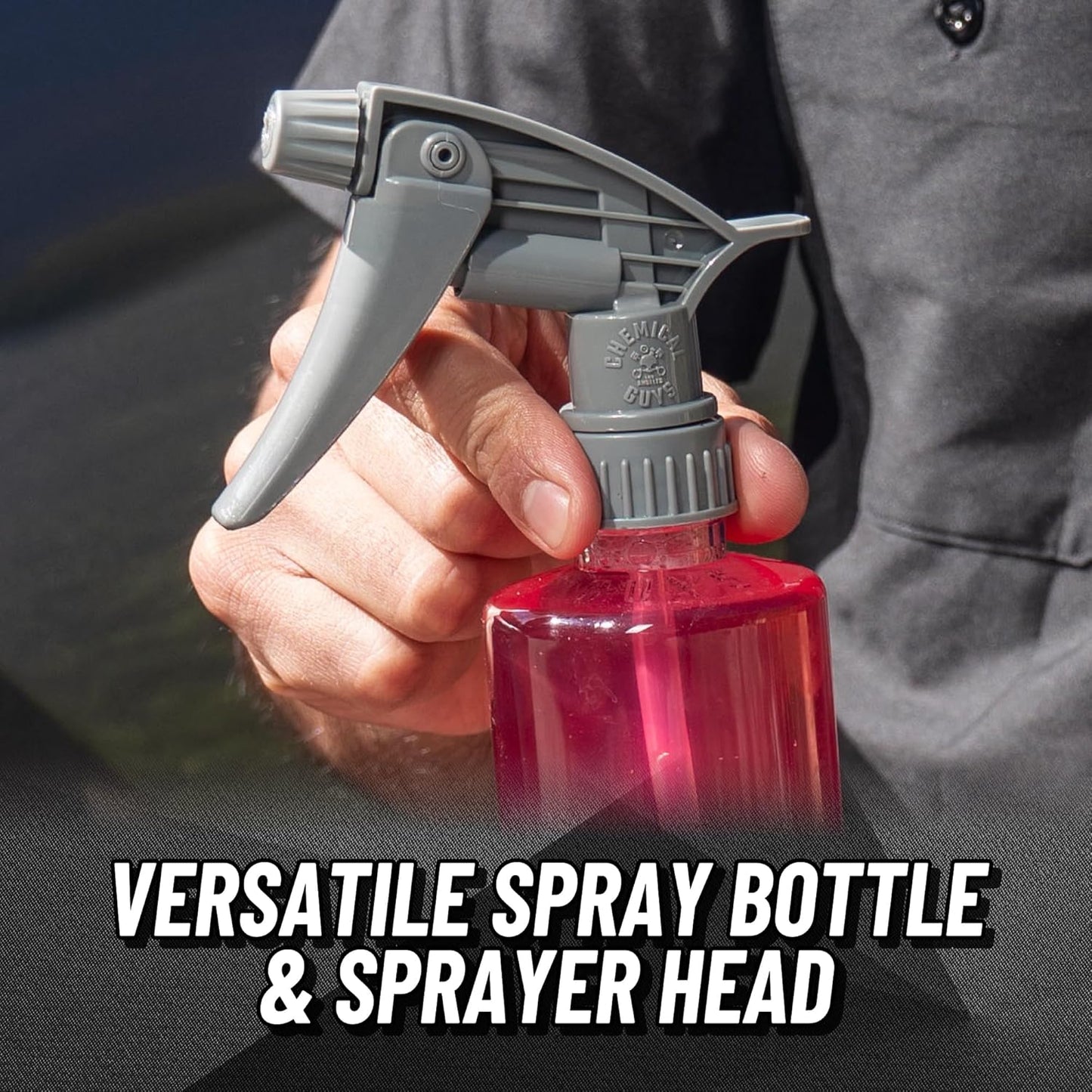 Chemical Guys Heavy Duty Bottle Sprayer - Chemical Resistant Trigger for Car Detailing, Adjustable Mist to Stream, High Output, for Cleaners, Sprays, Degreasers (Acc_121.16HD3) - 16 Oz, 3 Pack
