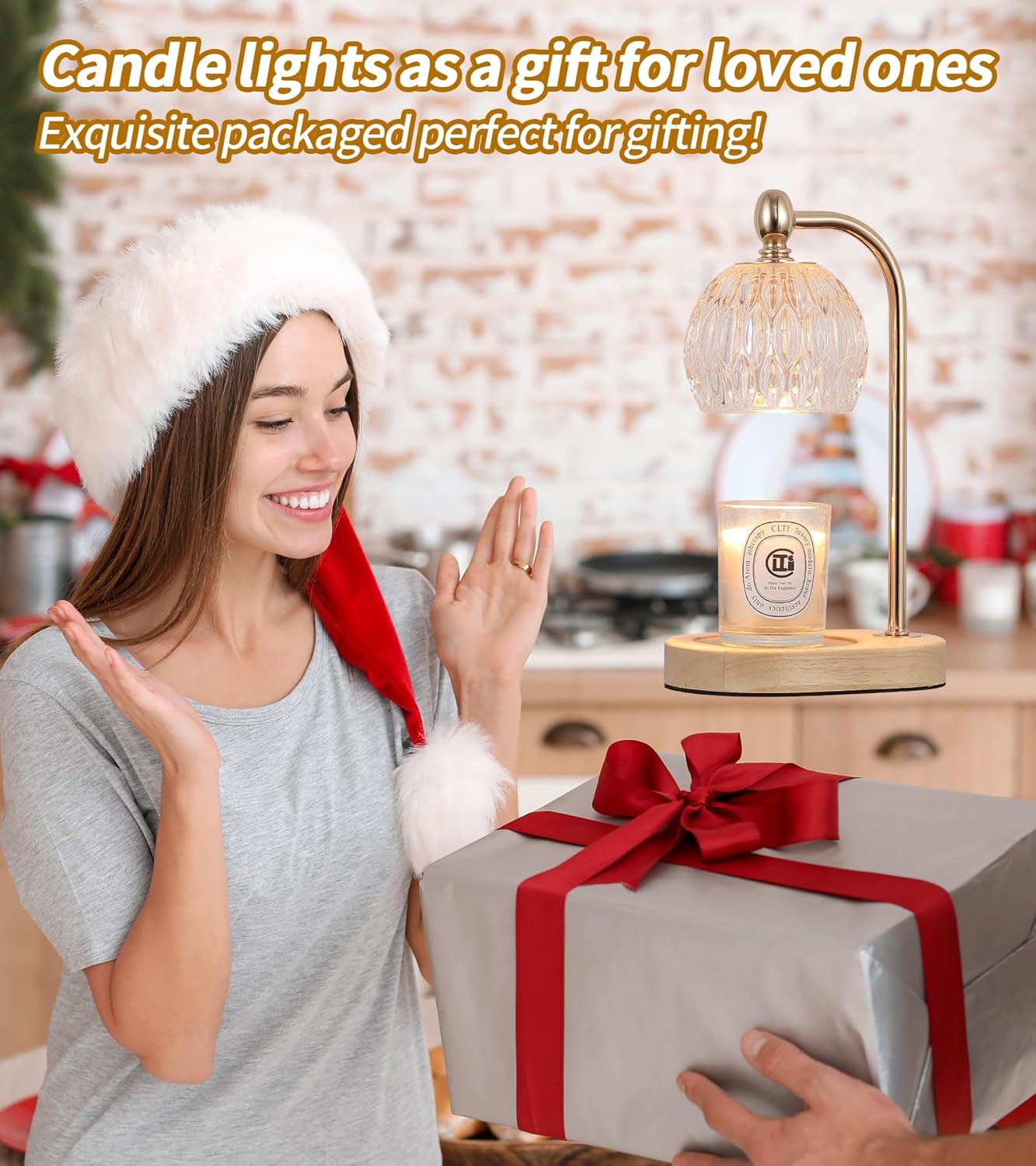 Candle Warmer Lamp with Timer and Dimmer,Flameless Electric Wax Melt Warmer for Jar Candles With 2 Bulbs,House Warming Gifts,Mother's Day/Birthday/Christmas Gifts For Mom/Wife,Home Decor Lamp