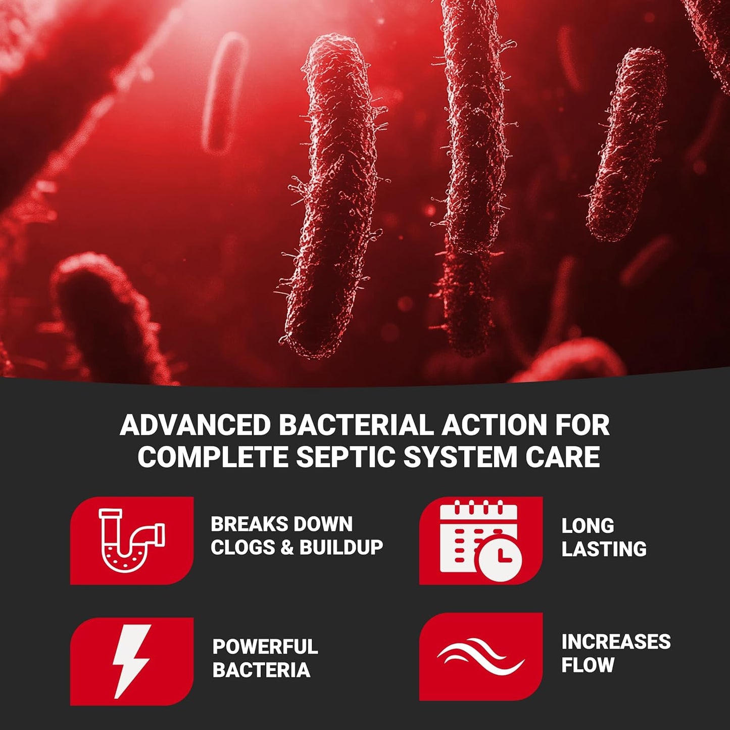 Roebic K-97 Liquid Main Line Cleaner with Bacteria Enzymes, Eliminates Organic Buildup in Sewer/Septic System and Protects from Clogs, Safe for Bathroom Toilet, 32 fl oz