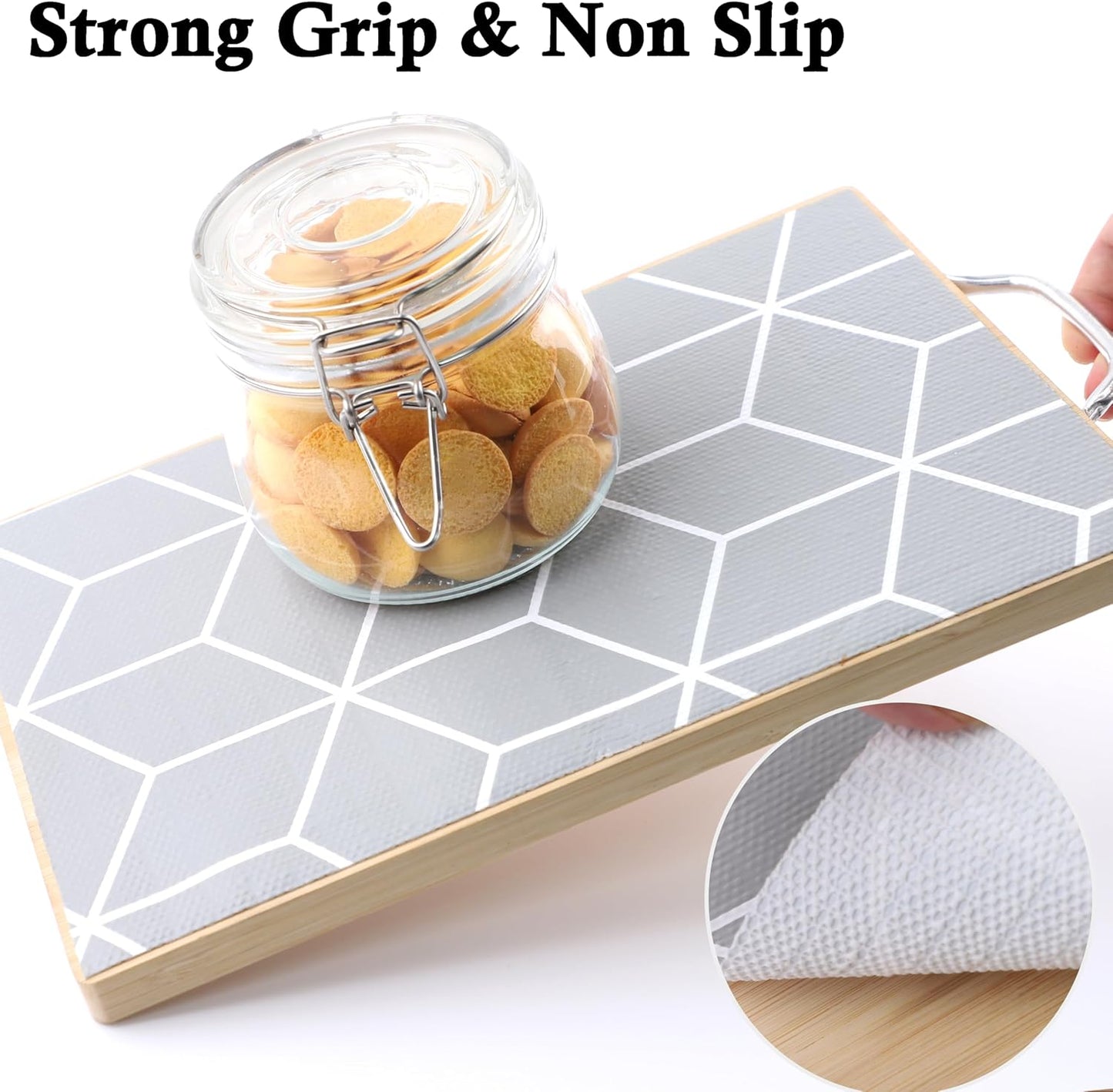 Shelf Drawer Liner Non Slip 12 Inch Wide X 20 Ft Non Adhesive Kitchen Cabinet Paper Liner Waterproof Pantry Shelves Closet Liner Strong Grip Refrigerator Cupboard Bathroom Shelf Mat Under Sink