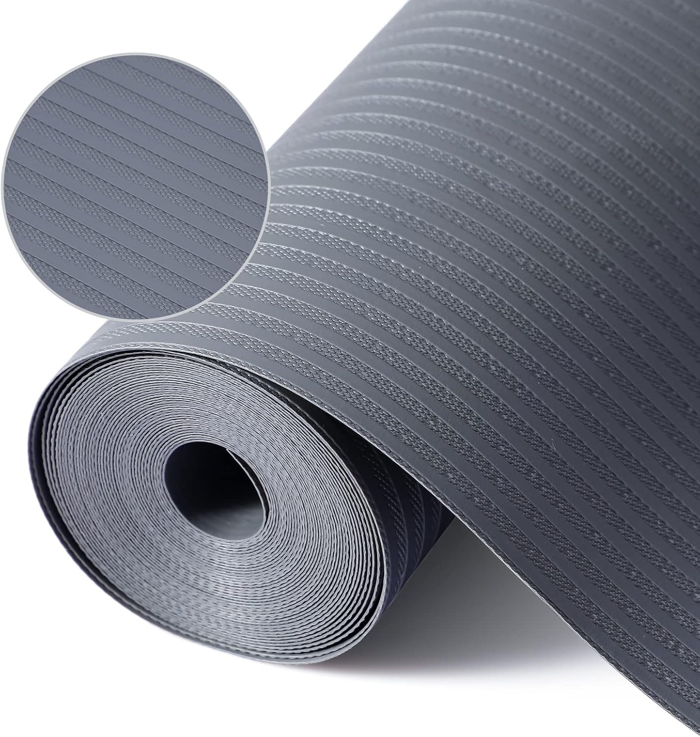 Shelf Liners for Kitchen Cabinets, 24Inch x 20Ft, Non Adhesive Shelf Liner, Non-Slip Kitchen Drawer Liners, Waterproof Durable Cabinet Liners for Shelves, Refrigerator, Pantry, Dark Gray
