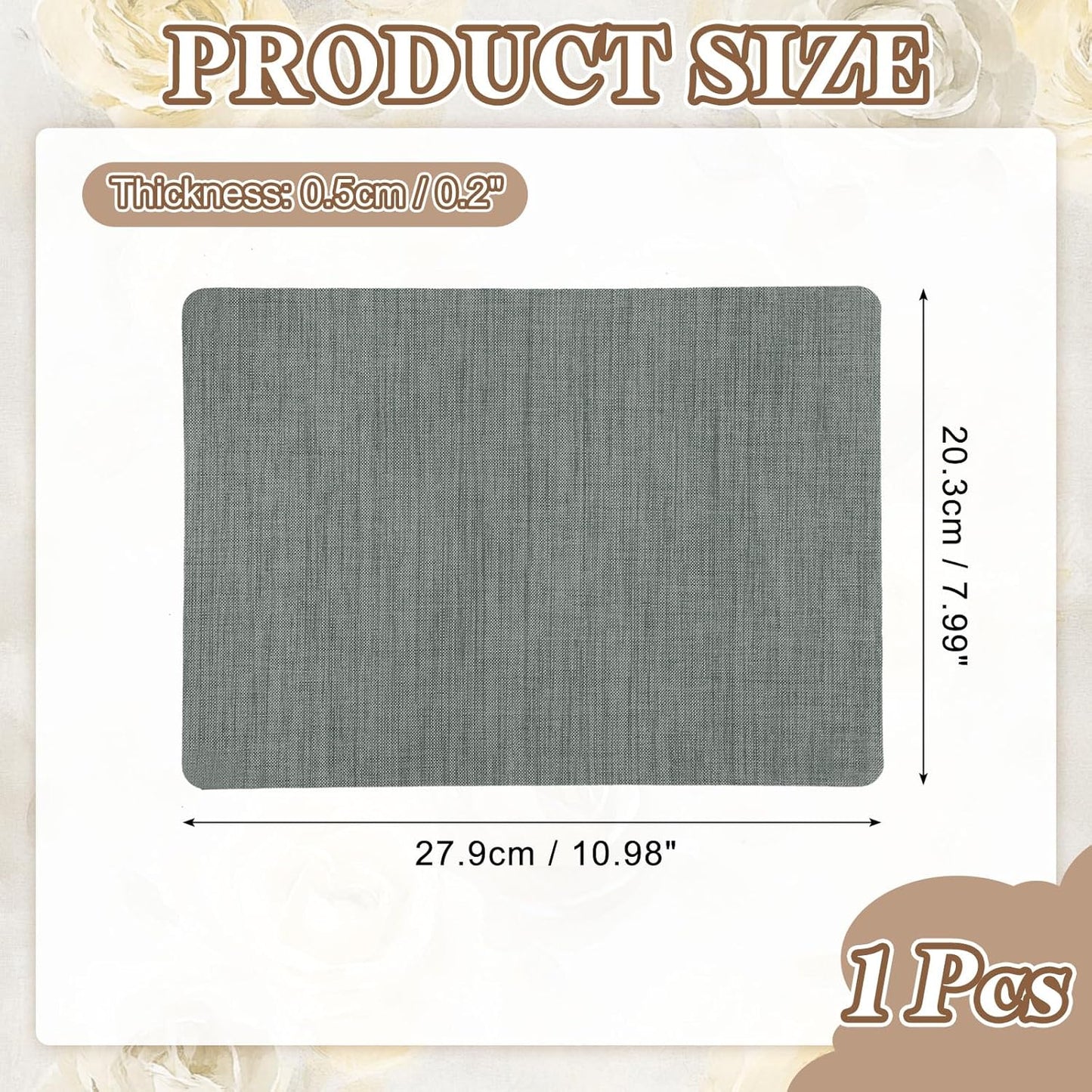 PATIKIL Linen Repair Patch, 8 x 11 Inch Self-Adhesive Linen Fabric Repair Patches for Sofa Couch Clothes Handbag Tents Car Seats Furniture, Dark Gray