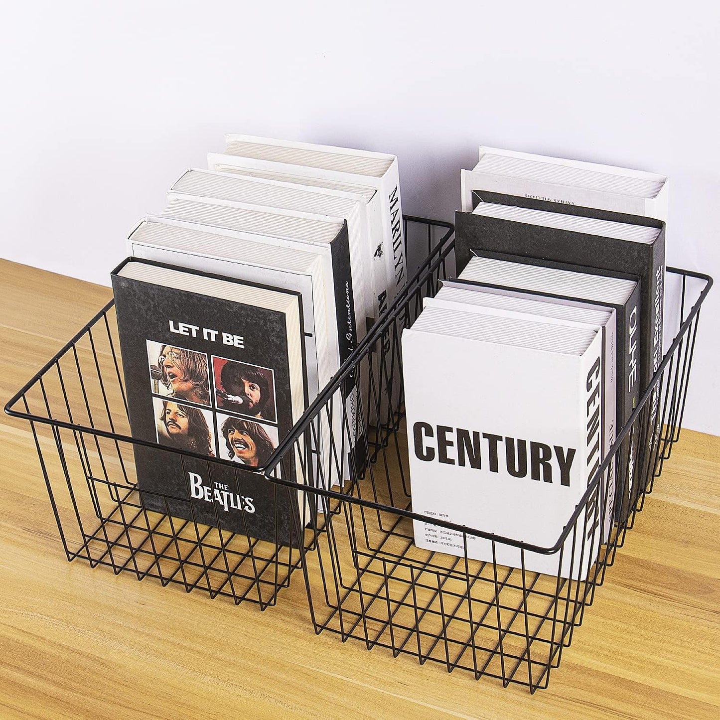 16inch Upright Freezer Organizer Baskets for 13-14,16-21 cu.ft Standup Freezer, Settle freezer chaos and reduce food waste effectively, Durable, Fully Use Space, Improve Air Circulate, Black, Pack 3