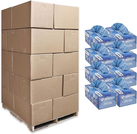 Arkwright Smart Rags Microfiber Cleaning Cloths, Pallet of 8000, Lint Free 215 GSM Reusable Towels for Auto, Office and Household Cleaning, 16 x 16 in, Blue