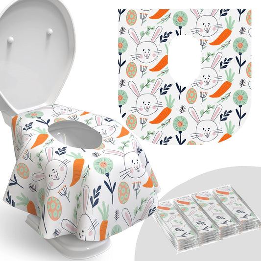 Disposable Toilet Seat Cover for Travel – 20 Pack with Covers Wrapped in Sets of 2, Non-Flushable Liners, Fits Most Seats – Kids, Toddlers, Adults