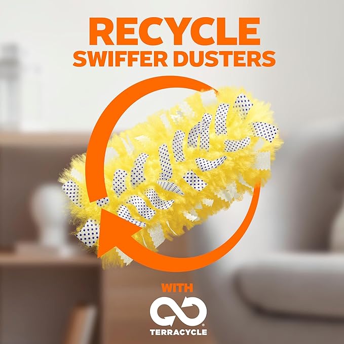 Swiffer Duster Kit with 3 ft Extendable Handle, Heavy Duty Dusting Starter Kit with 12 Refills, for Ceiling Fans, Vents and Hard to Reach Places