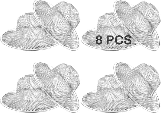 8PCS Metal Mesh Kitchen Sink Strainer, 3.54" Stainless Steel Slop Basket Filter Trap, Mesh Sink Drain Strainer Kitchen, Hair Basket Drain - Fits Most Kitchen Bathroom Sinks Shower Floor Drain