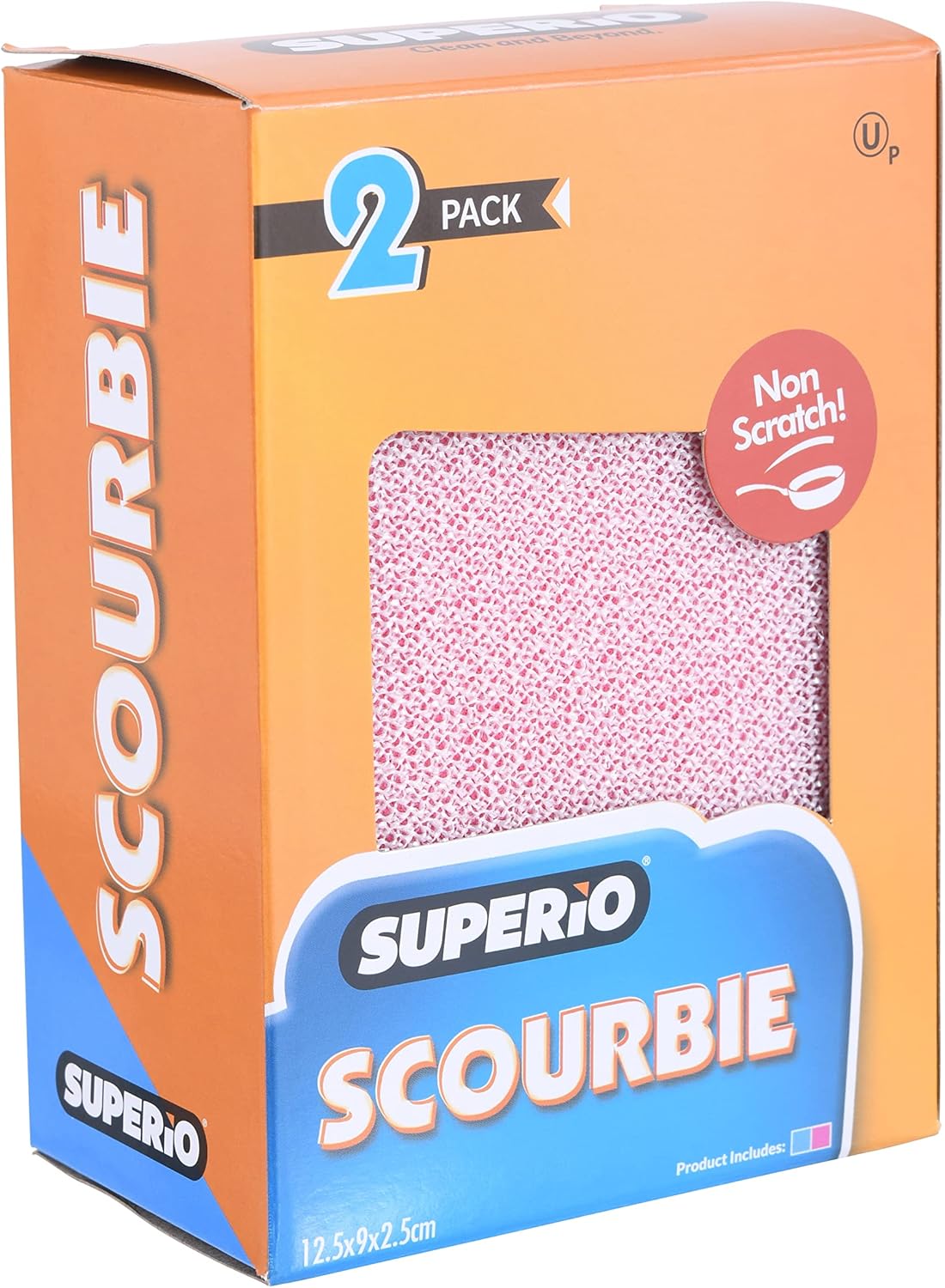 Superio Nylon Cleaning Pad, Dish Scrubbers, Multi Surface Scratch- Free Scour Sponge for Stainless Steel, Copper cookware, China, Dishes and plasticware (2)