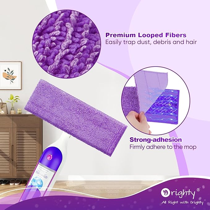 Orighty Reusable Mop Pads for Swiffer PowerMop, 20 Pack Power Mop Pads Refills for 13 ''-15 '' Spray Mop, Microfiber Mop Pads Refills for Multi-Surface Floor, Machine Washable