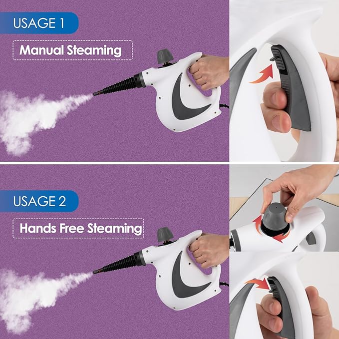 Handheld Steam Cleaner with 14-Piece Accessory Set, Steam Cleaner for Home Use, Portable Steamer for Cleaning Car Upholstery Tile Grout Home