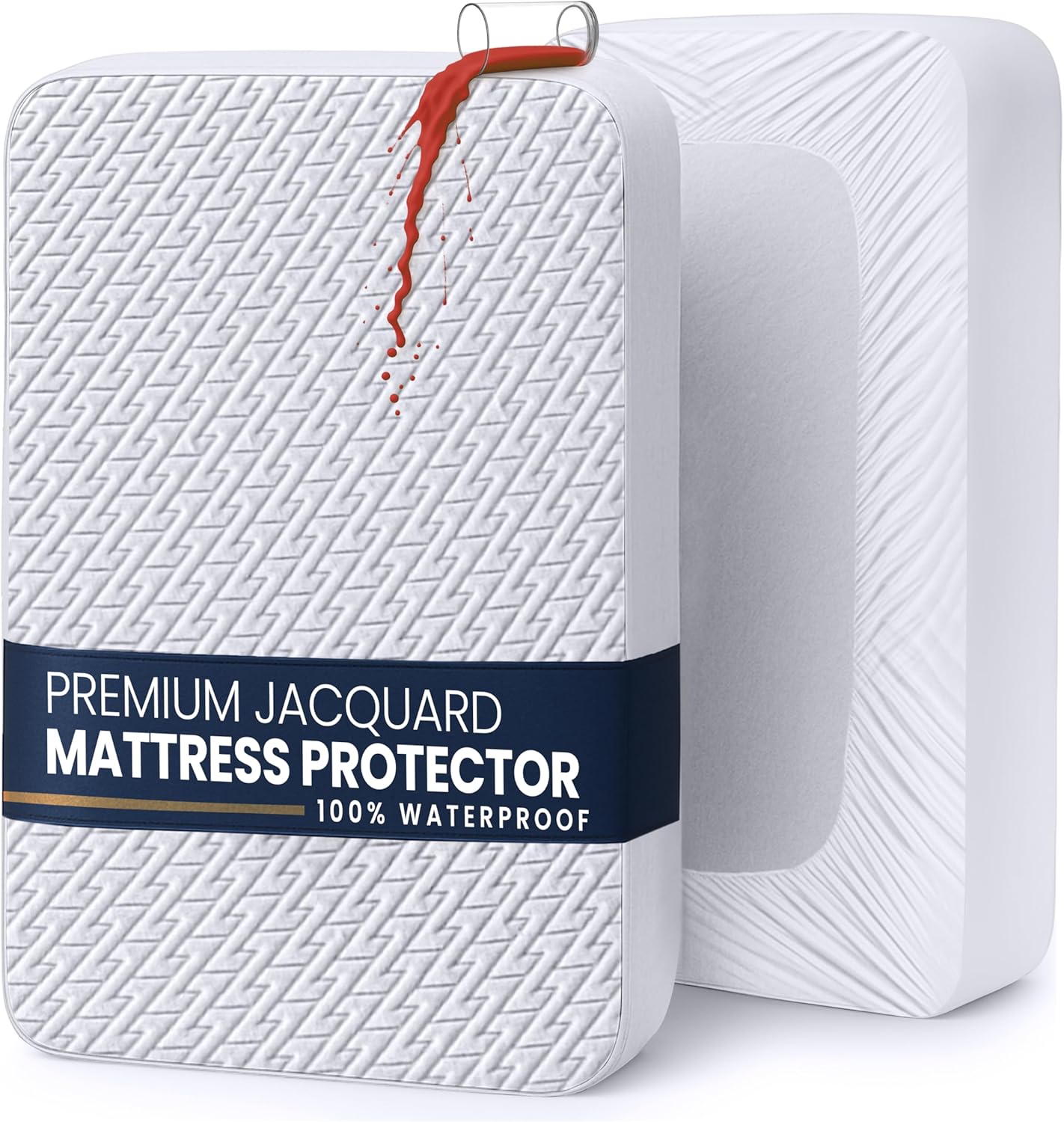 Utopia Bedding Waterproof Mattress Protector Twin XL (College Dorm Room) Size, Premium 3D Air Soft Fabric Mattress Cover, Fits 15 Inches Deep, Breathable, Fitted Style with Stretchable Pockets