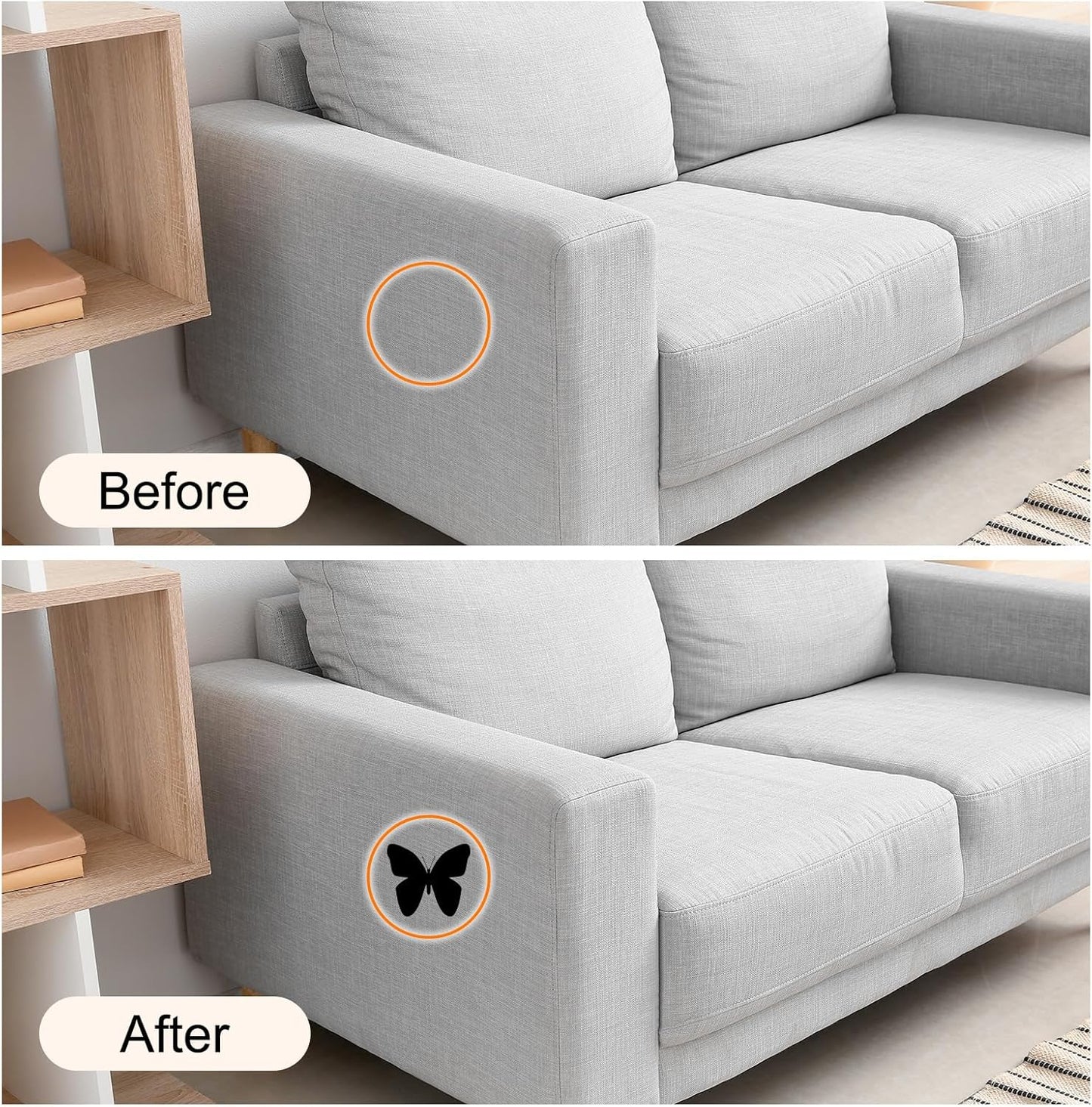 Repair Patches Repair Tape Self-Adhesive DIY Repair Patch Linen Gear Patch for Sofa, Furniture, Chair, Clothing,Tents,3.5x79 Inch,Black