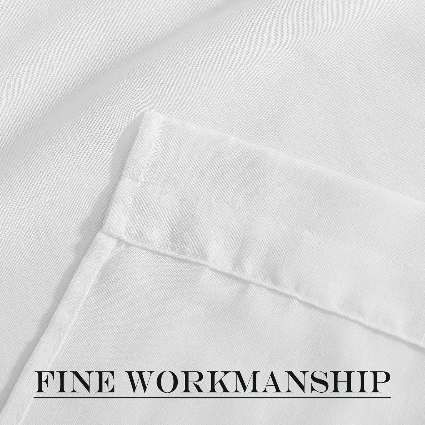 NICETOWN Faux Linen French Door Curtain 72 Inch Length Farmhouse Window Curtains Country Rustic Door Curtain Panel with Tieback, Rod Pocket Light Filtering Shade, 1 PC, White, 52" Width