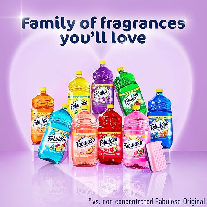 Fabuloso Multi-Purpose Cleaner, 2X Concentrated Formula, Floor Cleaner, Pineapple Scent, 56 fl oz