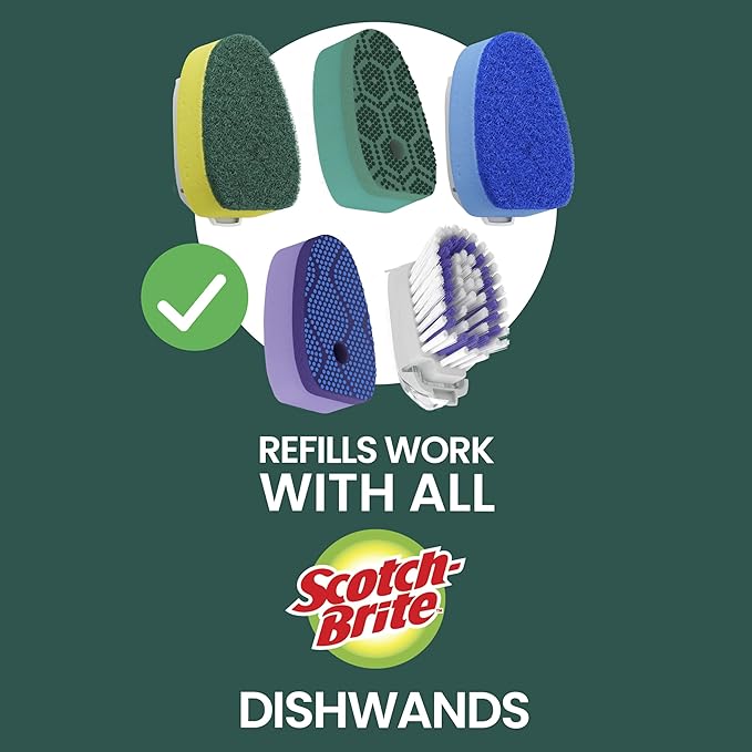 Scotch-Brite Non-Scratch Dishwand Refills, Fits All Scotch-Brite Dishwands, 21 Refills