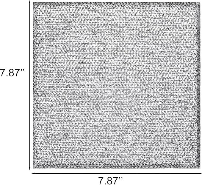 Double-Layer Steel Wire Cleaning Cloth - Non-Scratch Wire Dishcloth Rag Heavy Duty Scrub Pads Multi-Purpose Silver Mesh Scouring Pads for Dishes, Pots, Pans (6pcs)