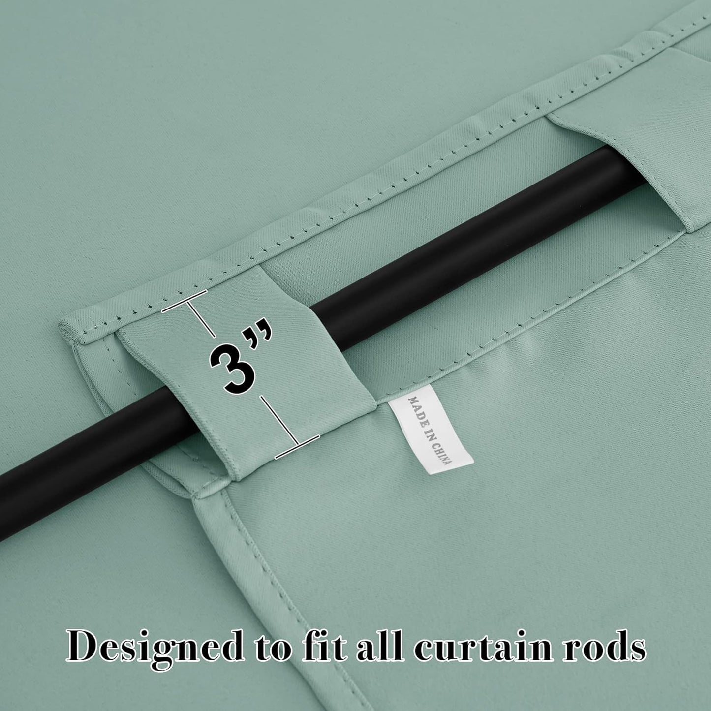 RYB HOME Coastal Blackout Curtains for Bedroom - Thermal Insulated Curtains and Drapes Privacy Shades for Living Room Dining Closet, W42 x L80 inch, 2 Panels, Aqua