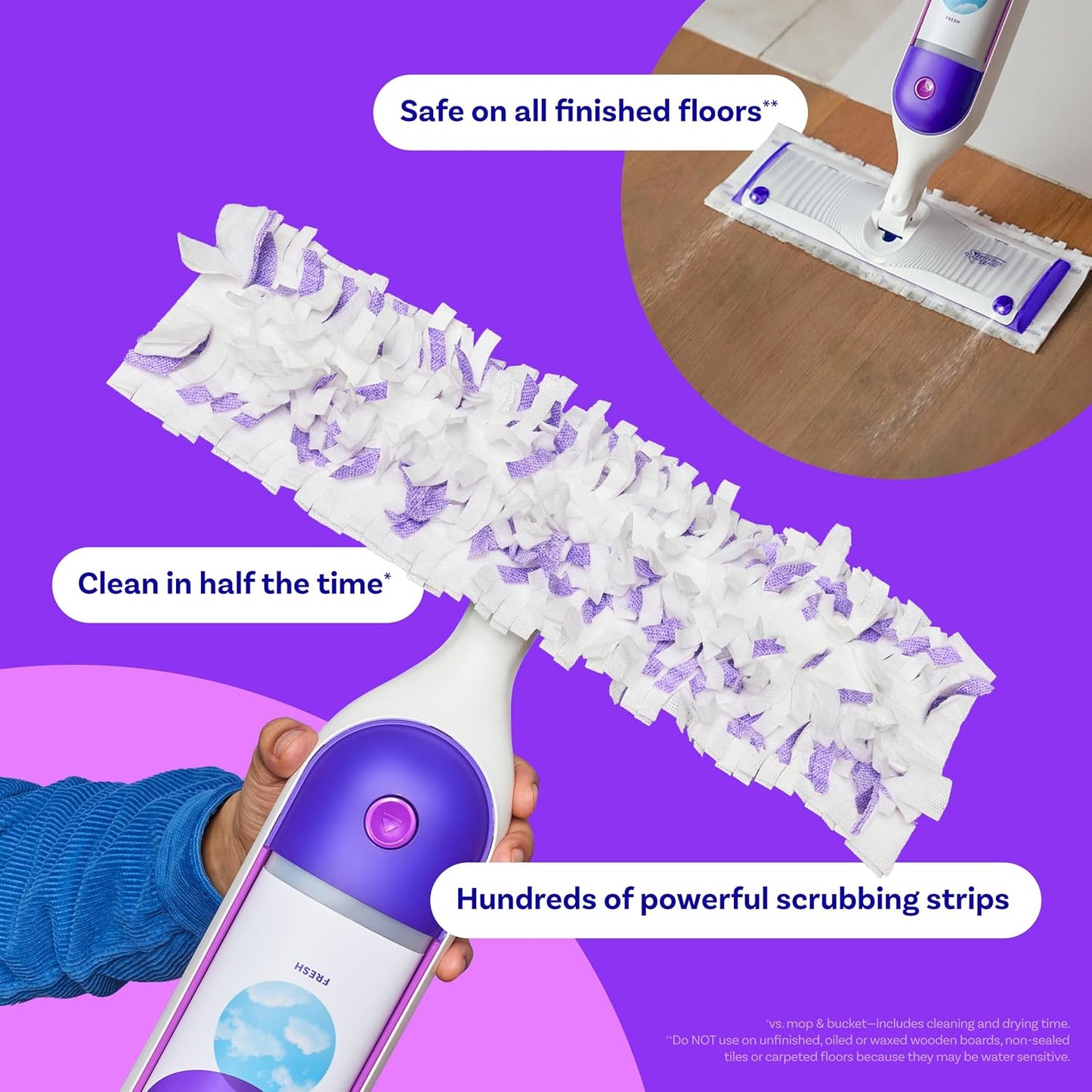 Swiffer PowerMop Multi-Surface Mopping Pad Refills, Made by Swiffer, for Floor Cleaning, 11 Count