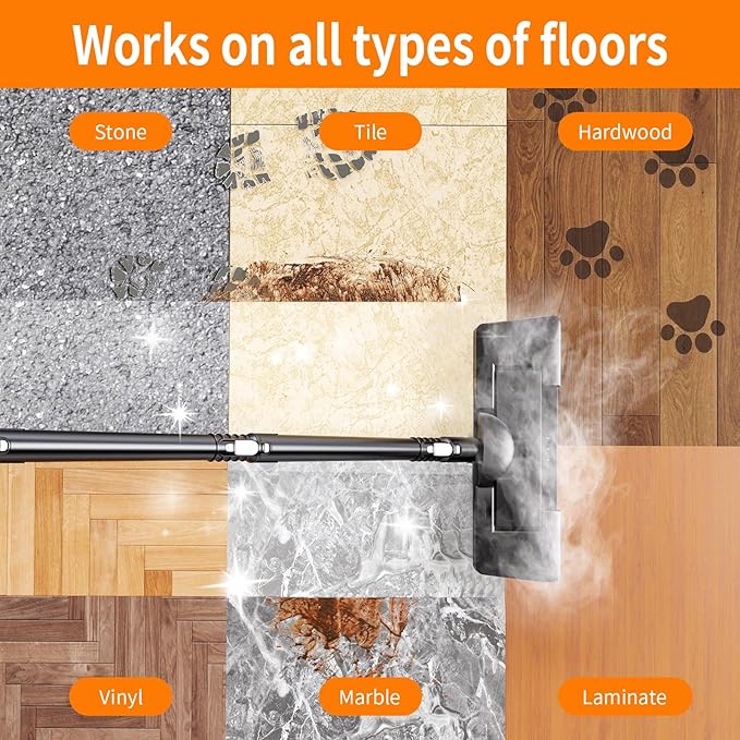 Steam Mop, Detachable Steam Cleaner 16-in-1 Lightweight Handheld Steamer for Hardwood Floors, Home, Tile, Furniture, Clothes, Windows Cleaning