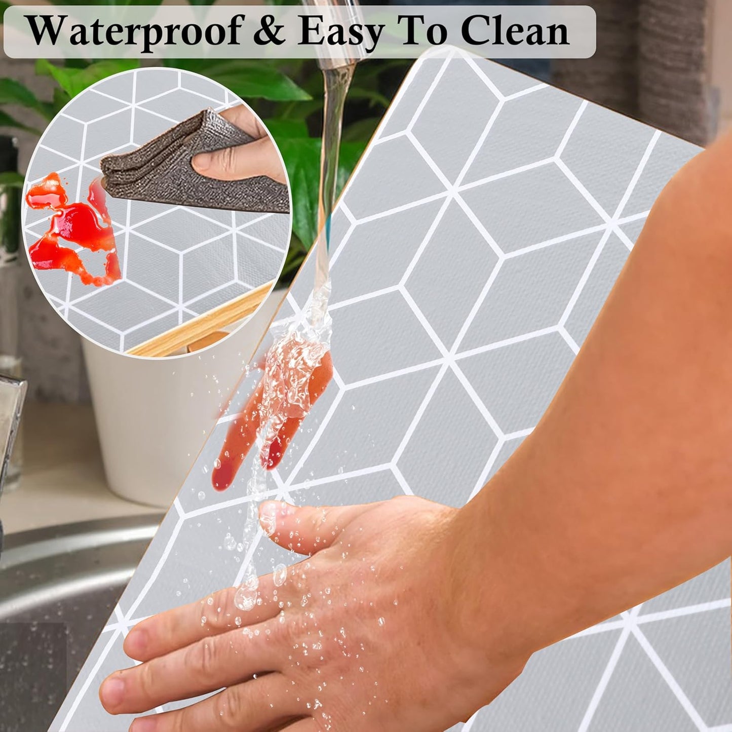 Shelf Liners for Kitchen Cabinets 24 Inch Wide X 20 Ft Non Adhesive Cabinet Drawer Liner Non Slip Water Oil-Proof Strong Grip Pantry Shelves Liner Bathroom Drawer Mat Cupboard Closet Fridge Liner