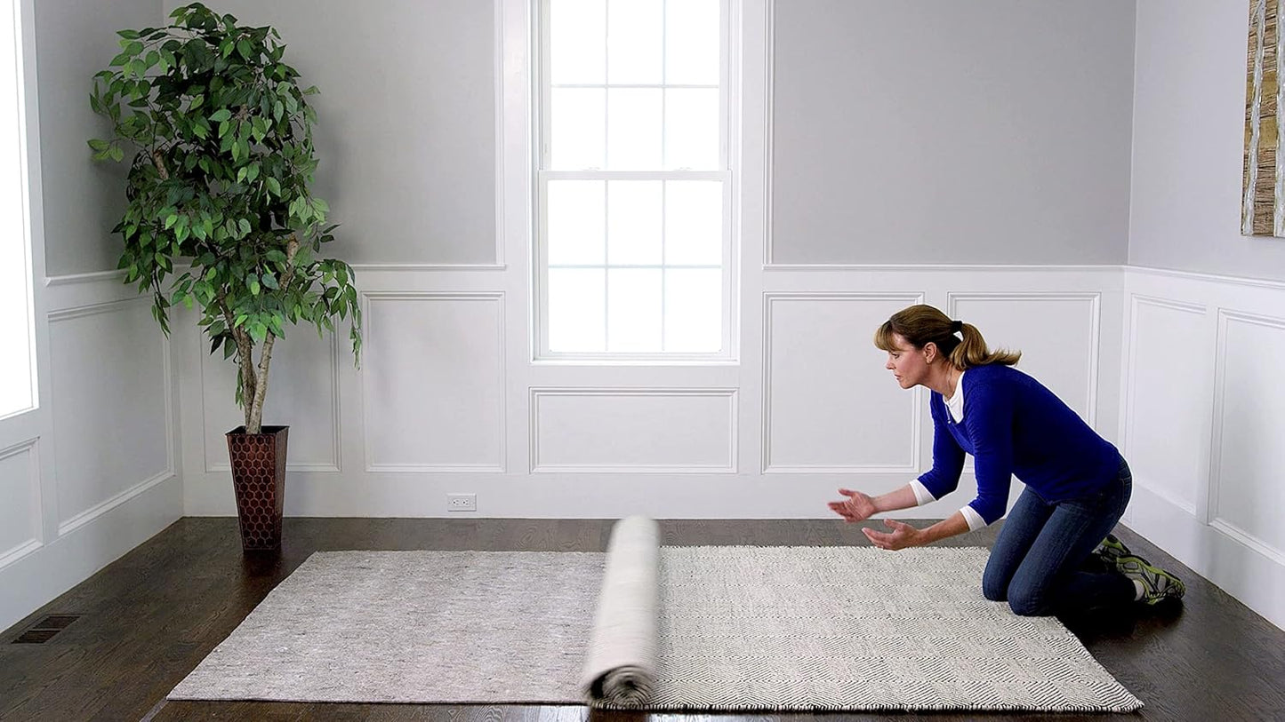 RUGPADUSA - Dual Surface - 4'10" x 7'10" - 1/8" Thick - Felt + Rubber - Non-Slip Backing Rug Pad - Adds Low-Profile Comfort and Protection