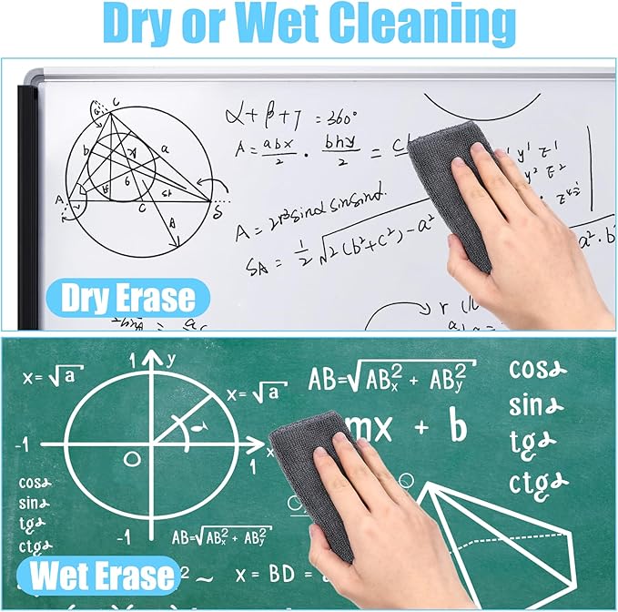 4 Pack Magnetic Cleaning Cloth Microfiber Dry Erase Eraser Board Cleaner Washable Whiteboard Cleaning Cloth Erasers for Blackboards Chalkboards Glassboards Home Office Gray 9.5'' x 9.5''