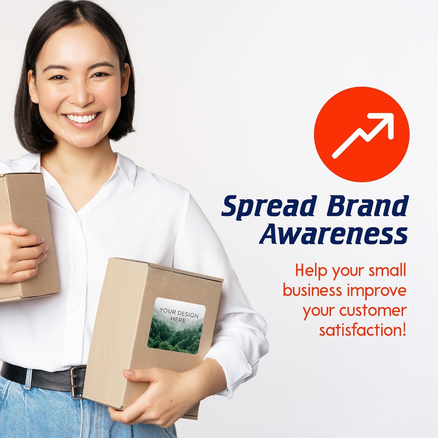 100 Custom Vinyl Stickers - Upload Your own Image, Text, Design, Logo - Personalized Logo Labels for Handmade, Packaging, Bottle, Jars, Candle, Brand Stickers (Foggy Valley, 4x4 Square)