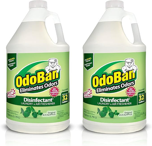 OdoBan Disinfectant Concentrate and Odor Eliminator, 2 Gallons, Original Eucalyptus Scent