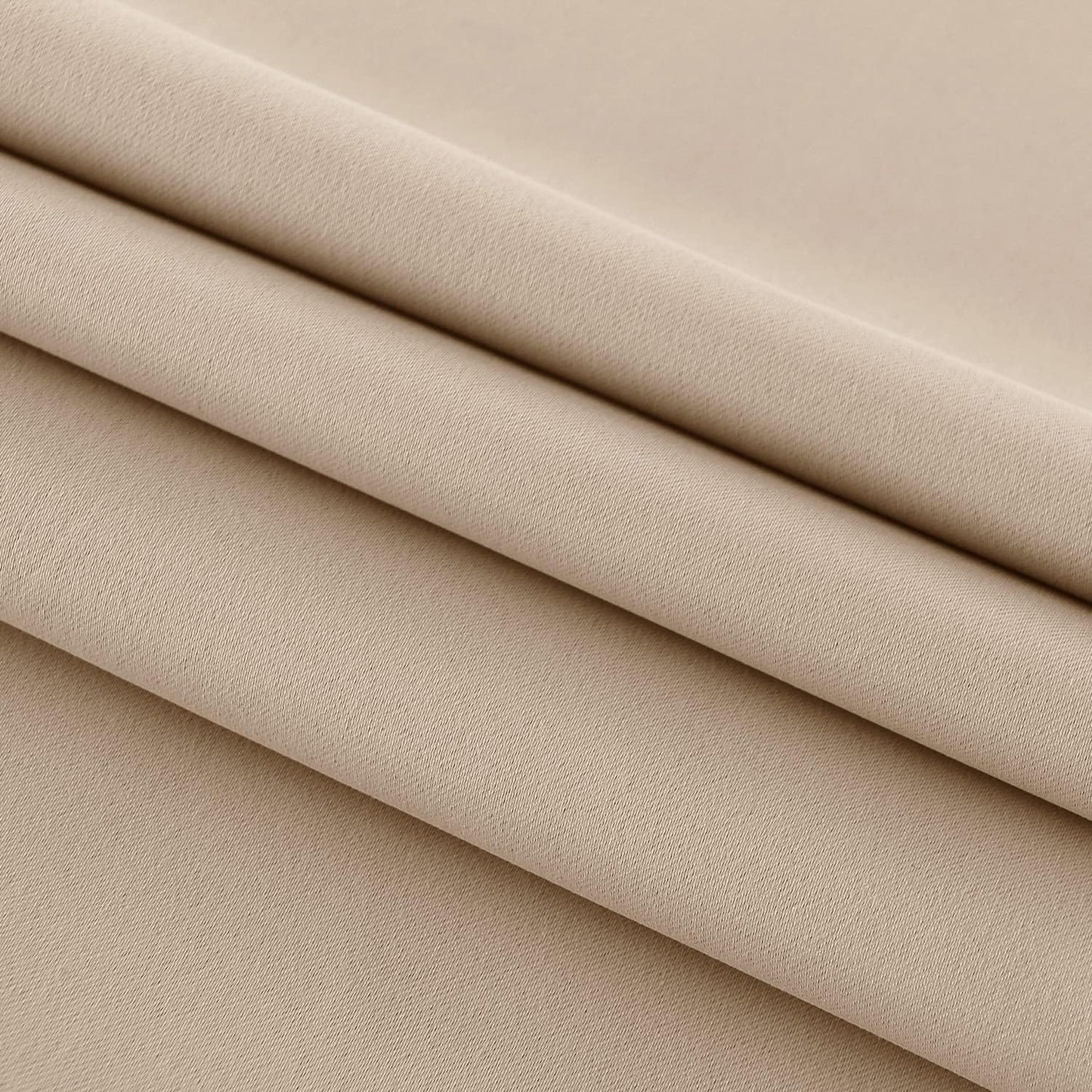 DWCN French Door Curtains – Rod Pocket Thermal Blackout Curtain for Doors with Glass Window, Kitchen and Patio Doors for Privacy, 36 X 80 Inches Long, 1 Curtain Panel with Tieback, Beige