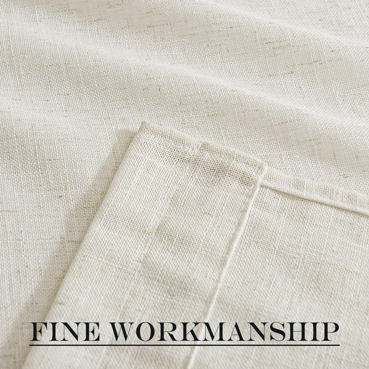 NICETOWN Linen Sheer Door Curtain Panel for French Doors, Privacy Kitchen Window Coverings Shades for Front Back, Light Filtering Rod Pocket Shades, W52 x L72 Inches, 1 PC