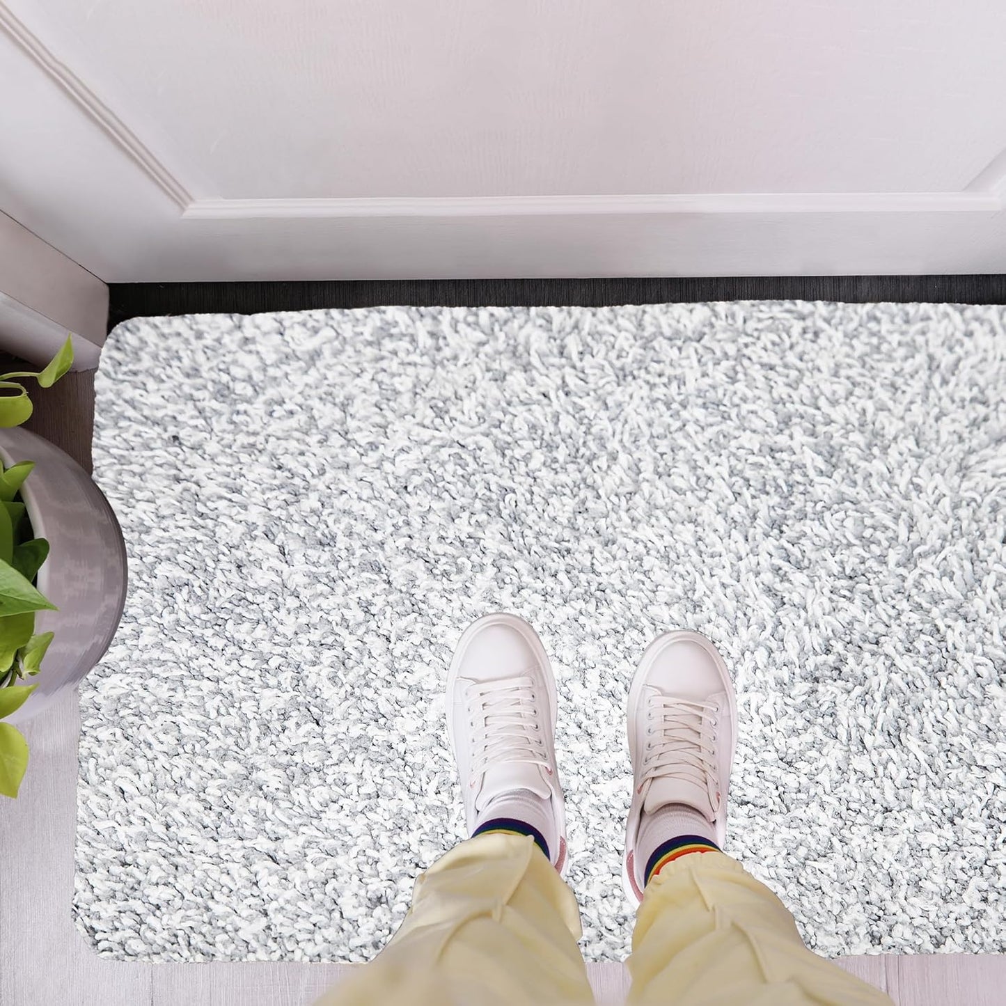 Premium Microfiber Indoor Door Mat – 24"x36" Washable Entry Mat, Non-Slip, Waterproof Backing, Super Absorbent, Low Profile Entryway Doormat for Indoor Entrance